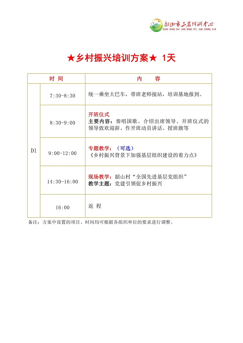 ★鄉(xiāng)村振興培訓(xùn)方案★ 1天(圖1)
